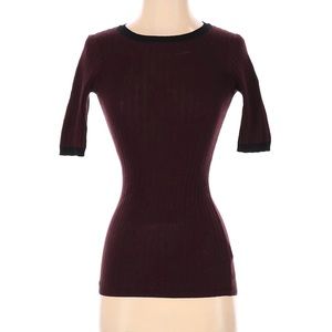 Who What Where | Oxblood short sleeve sweater